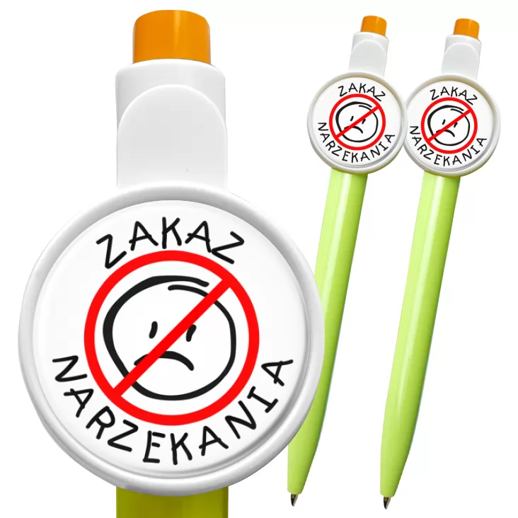 przypinka długopis Zakaz narzekania