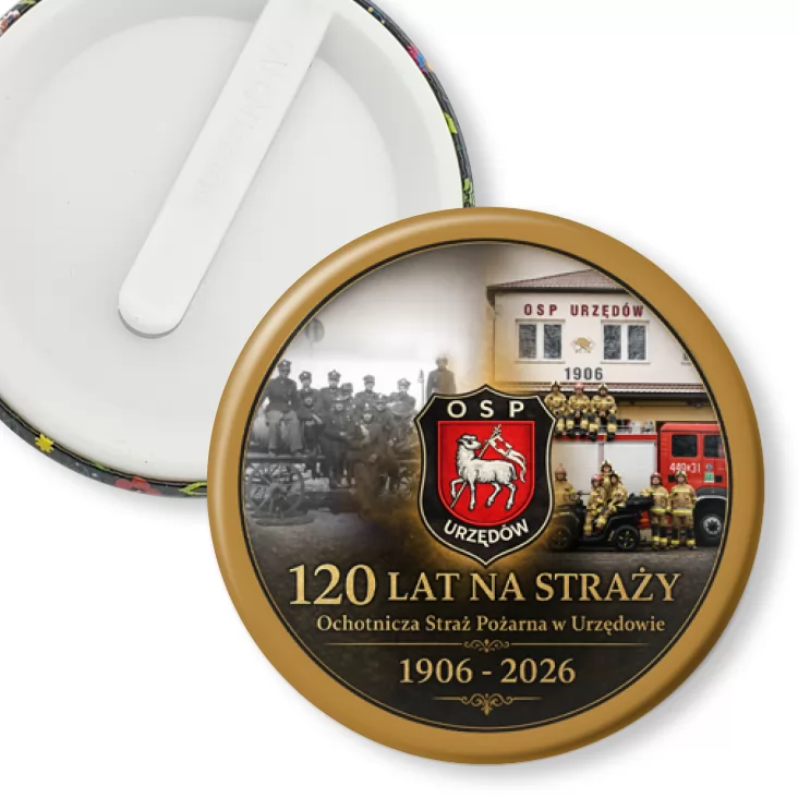 przypinka klips 120 lat OSP Urzędów