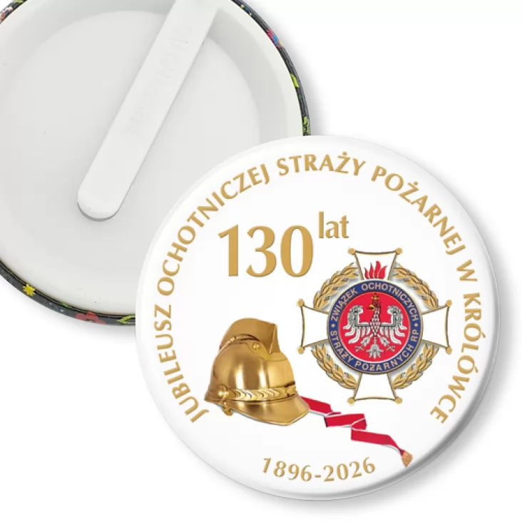 przypinka klips 130 lat OSP w Królówce