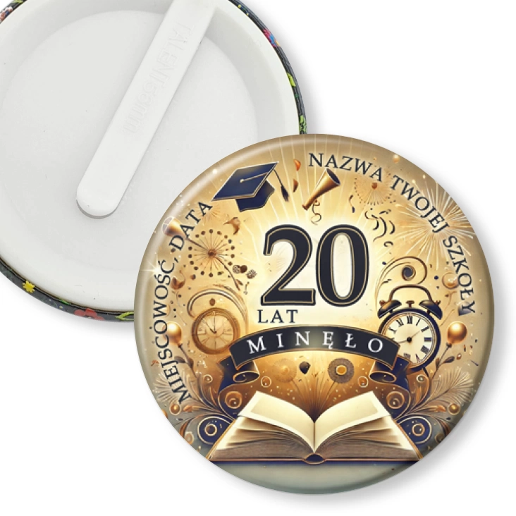 przypinka klips 20 lat minęło