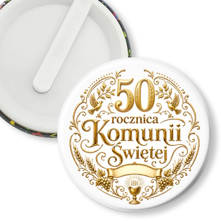 przypinka klips 50 rocznica Pierwszej Komunii Świętej
