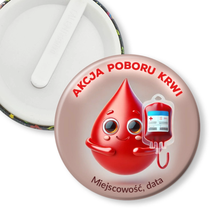 przypinka klips Akcja poboru krwi