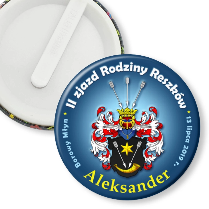 przypinka klips II zjazd Rodziny Reszków