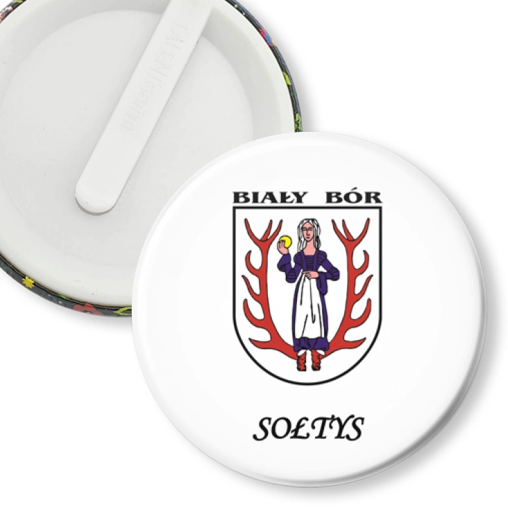przypinka klips Biały Bór Sołtys
