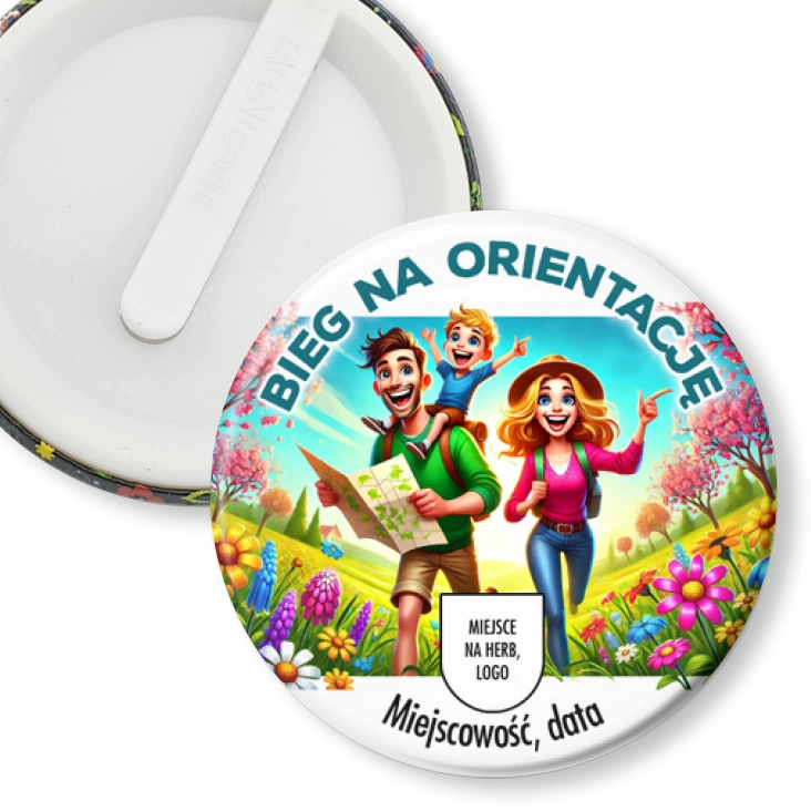 przypinka klips Bieg na orientację