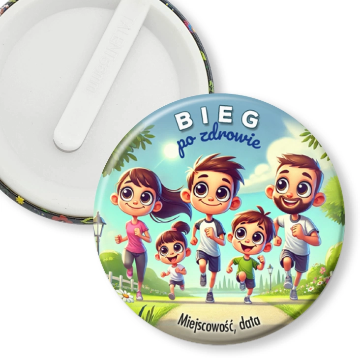 przypinka klips Bieg po zdrowie