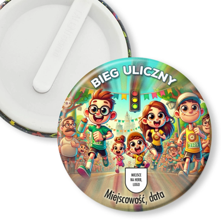 przypinka klips Bieg uliczny