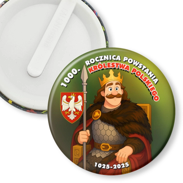 przypinka klips Bolesław Chrobry 1000. rocznica powstania Królestwa Polskiego