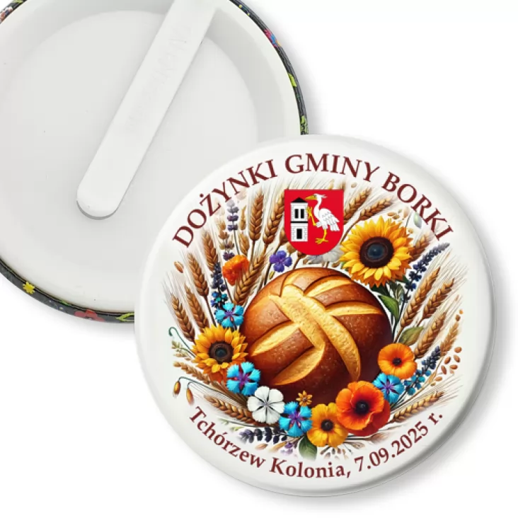 przypinka klips Dożynki Gminy Borki 2025