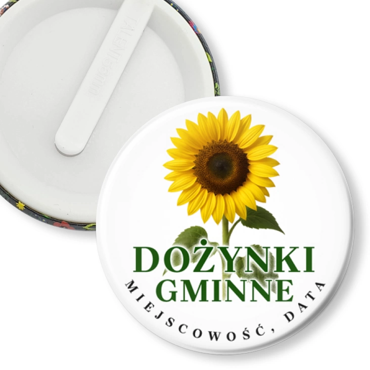 przypinka klips Dożynki słonecznik