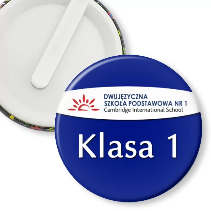 przypinka klips Dwujęzyczna Szkoła Ponstawowa nr 1 - klasa 1