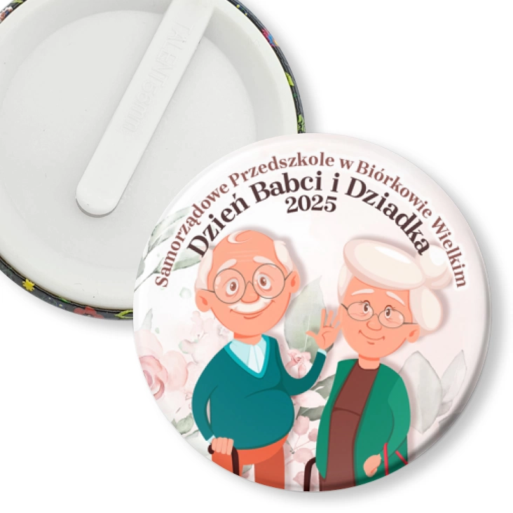 przypinka klips Dzień Babci i Dziadka Przedszkole w Biórkowie Wielkim