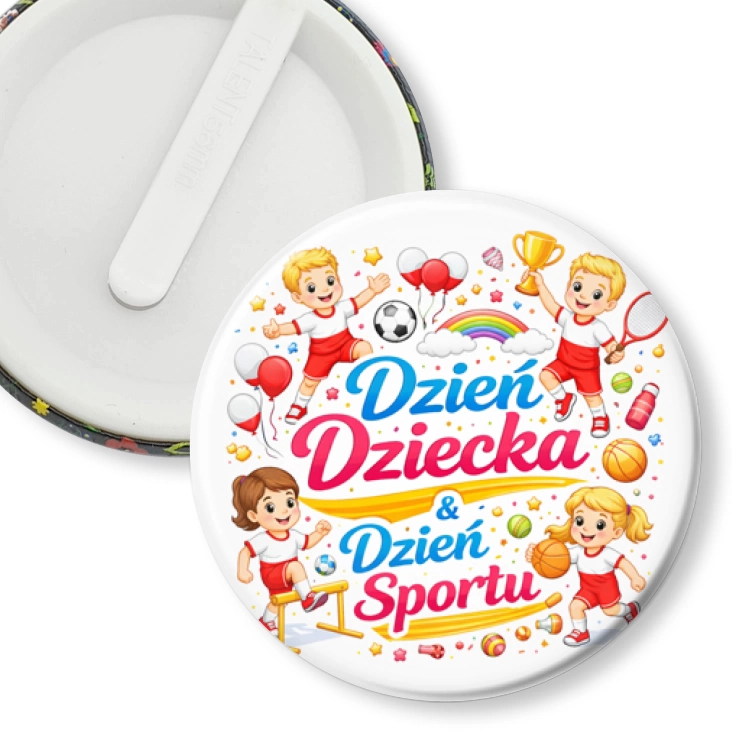 przypinka klips Dzień Dziecka i Dzień Sportu