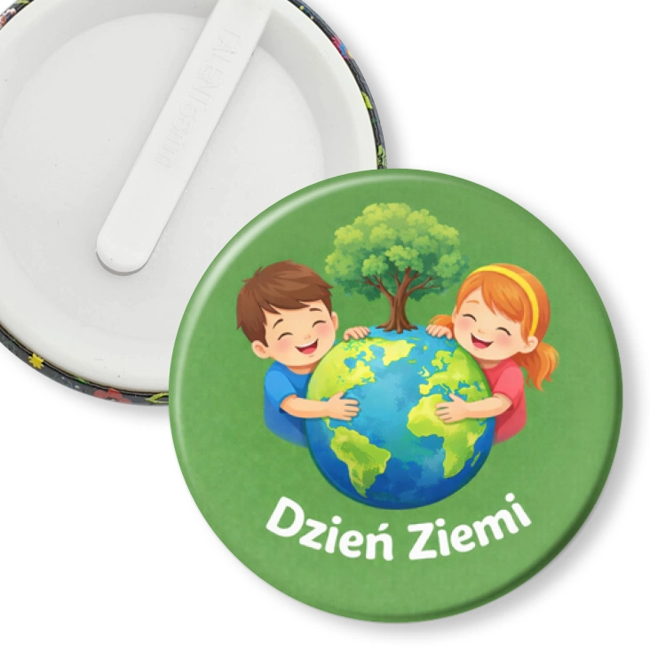 przypinka klips Dzień ziemi - przytulanie globu