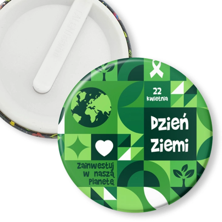 przypinka klips Dzień Ziemi Zainwestuj w naszą planetę