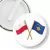 Przypinka klips Flagi przyjaźni Polska Kosowo