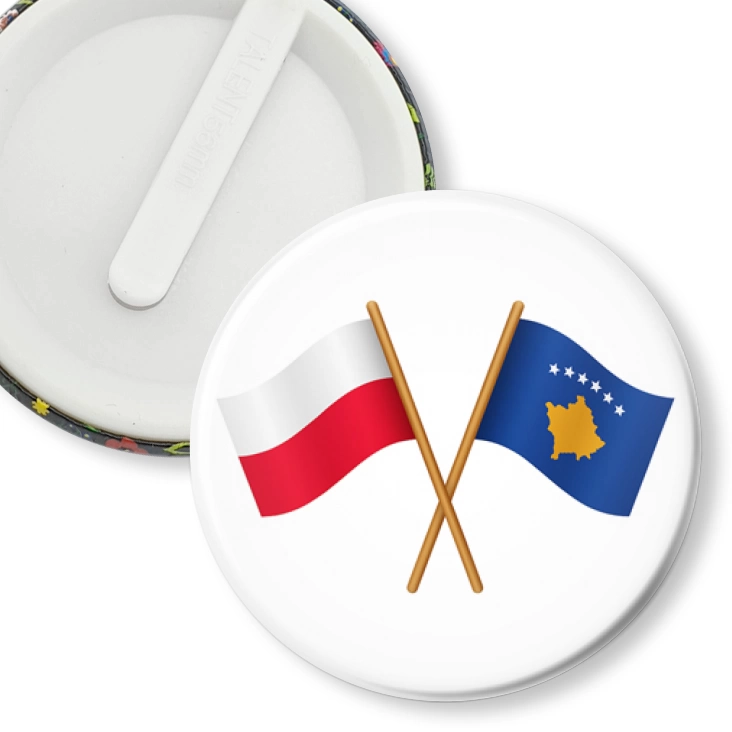 przypinka klips Flagi przyjaźni Polska Kosowo