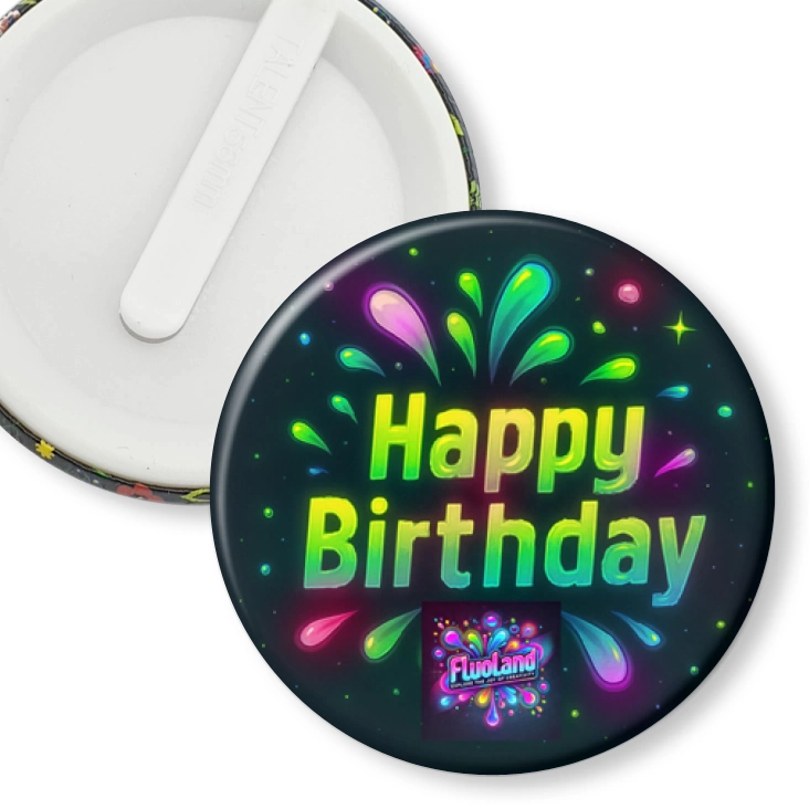 przypinka klips Fluoland Happy Birthday urodziny