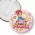 Przypinka klips Girl power z gestem Kozakiewicza