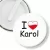 Przypinka klips I love Karol