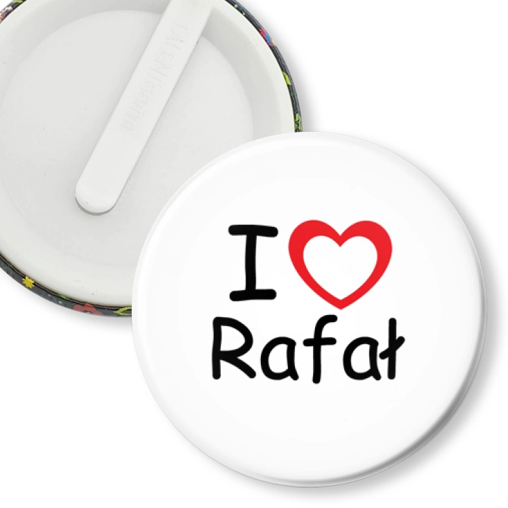 przypinka klips I love Rafał