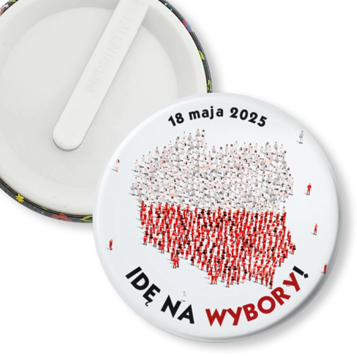 przypinka klips Idę na wybory Polska wyborcy