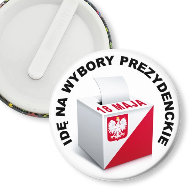 przypinka klips Idę na wybory prezydenckie