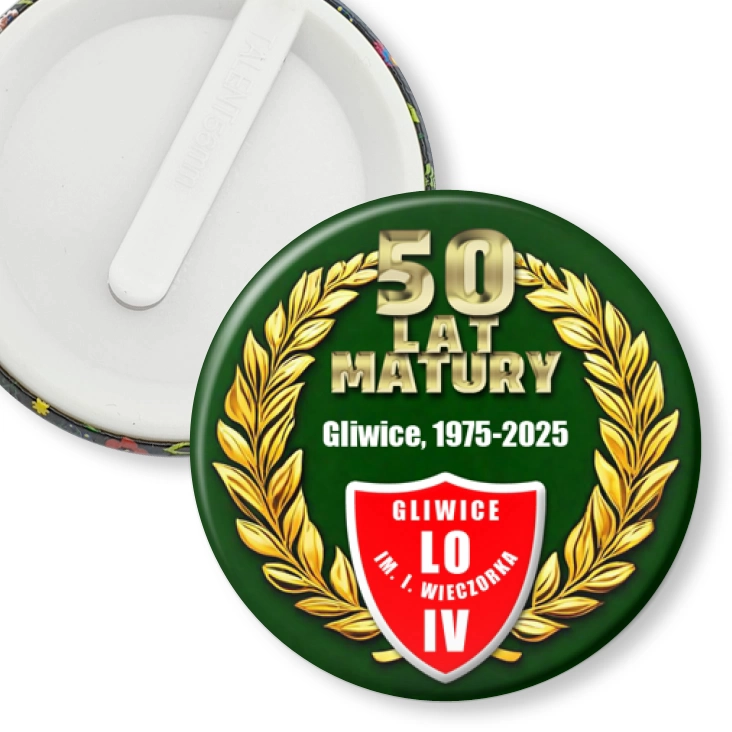 przypinka klips IV LO Gliwice spotkanie po 50 latach