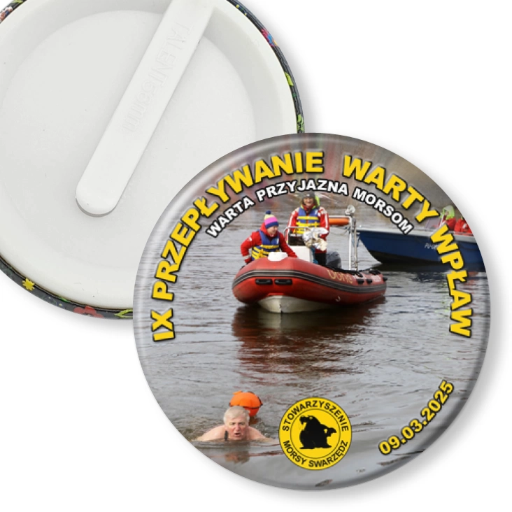 przypinka klips IX Przepływanie Warty Wpław