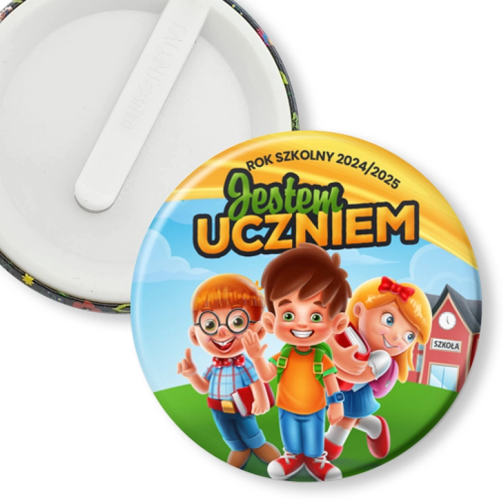 przypinka klips Jestem uczniem z trójką dzieci
