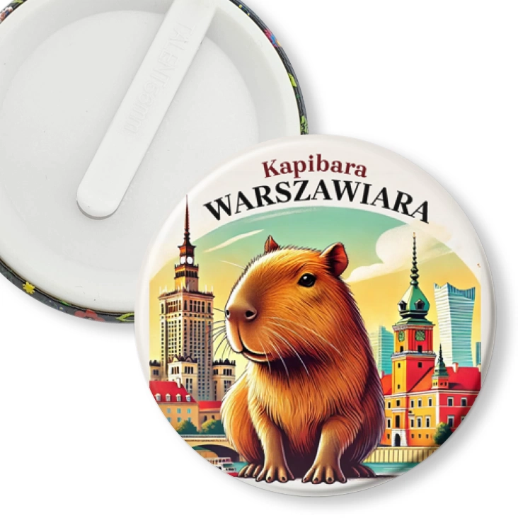 przypinka klips Kapibara Warszawiara