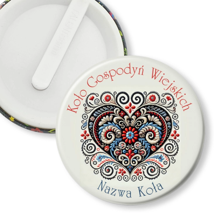 przypinka klips KGW haftowane serce