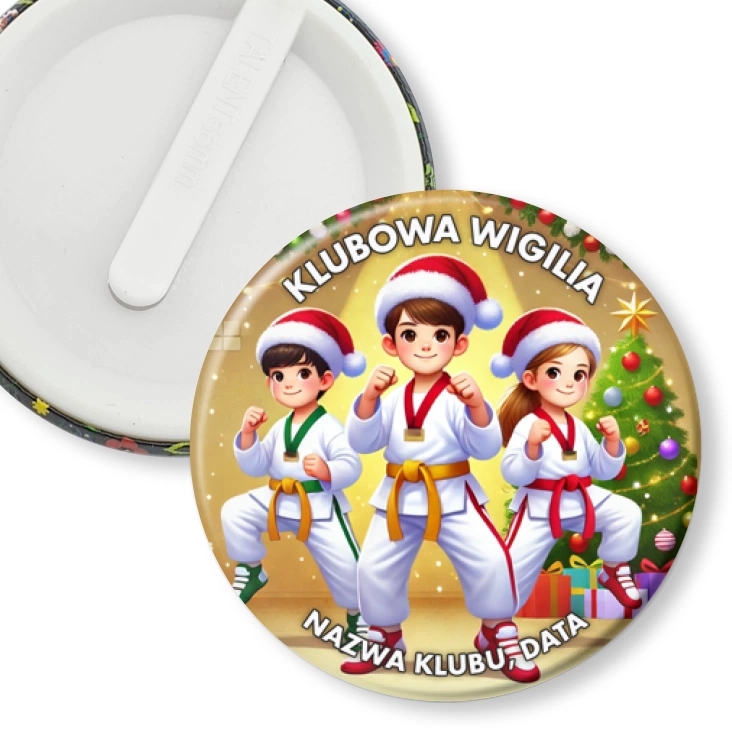 przypinka klips Klubowa wigilia taekwondo