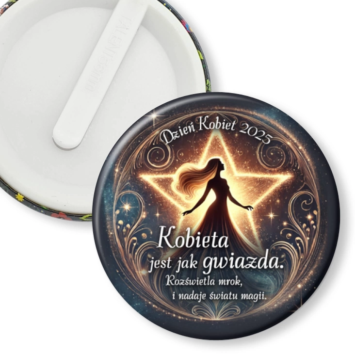 przypinka klips Kobieta jest jak gwiazda