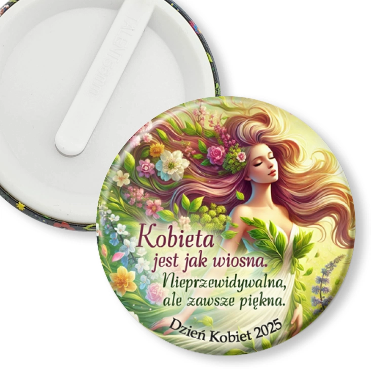 przypinka klips Kobieta jest jak wiosna