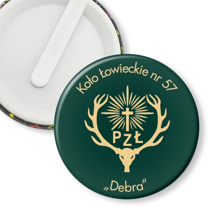 przypinka klips Koło Łowieckie nr 57 Debra