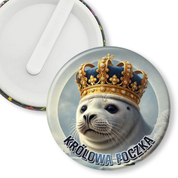 przypinka klips Królowa Foczka