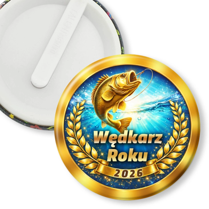 przypinka klips Laur Wędkarz Roku