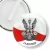 Przypinka klips Logo AK na tle flagi Polski