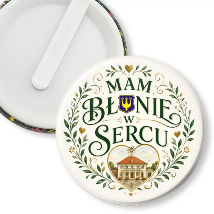 przypinka klips Mam Błonie w sercu