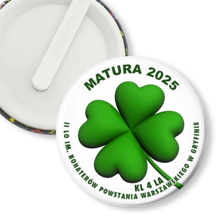 przypinka klips Matura 2025 II LO w Gryfinie