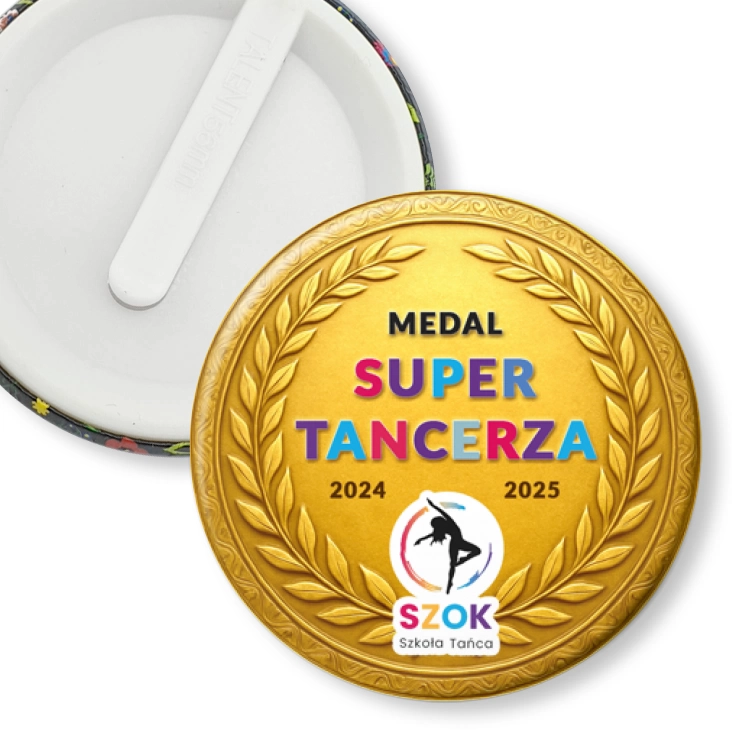 przypinka klips Medal Super Tancerza Szkoła Tańca Szok