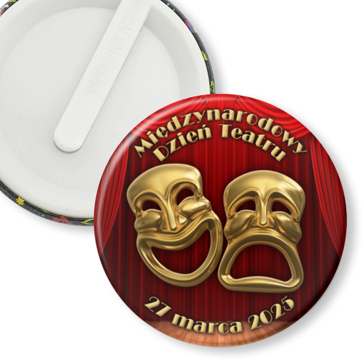 przypinka klips Międzynarodowy Dzień Teatru - 27 marca