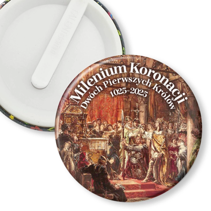 przypinka klips Milenium koronacji Koronacja pierwszego króla Matejko