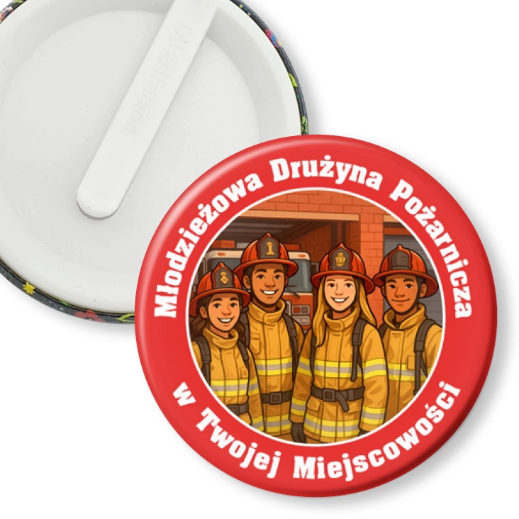 przypinka klips Młodzieżowa Drużyna Pożarnicza