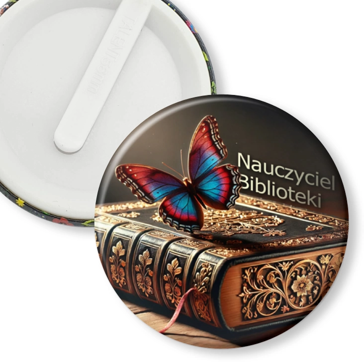 przypinka klips Nauczyciel Biblioteki