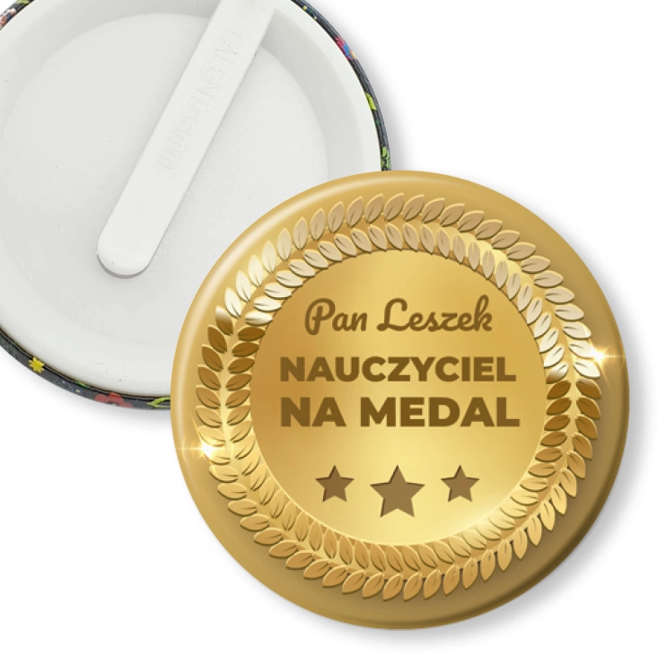przypinka klips Nauczyciel na medal