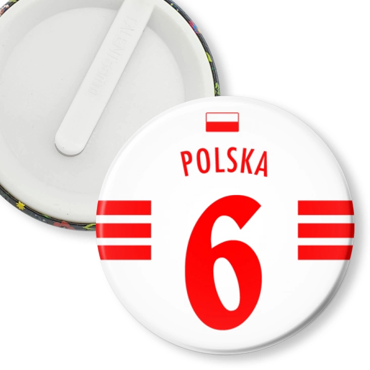 przypinka klips Numer sześć
