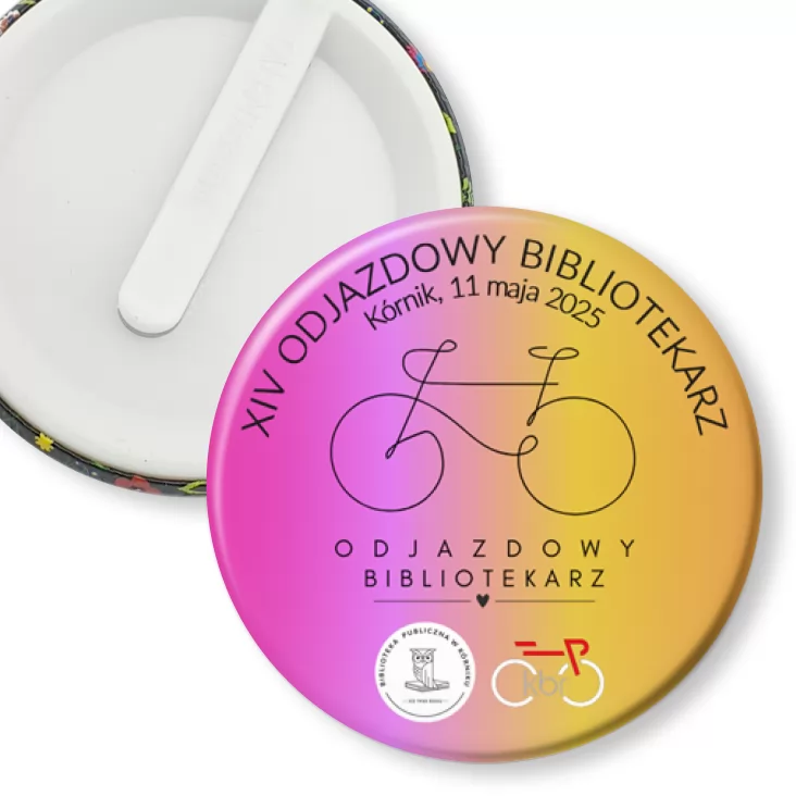 przypinka klips Odjazdowy Bibliotekarz 2025