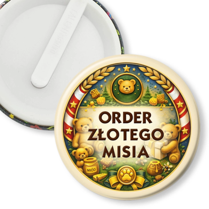 przypinka klips Order Złotego Misia